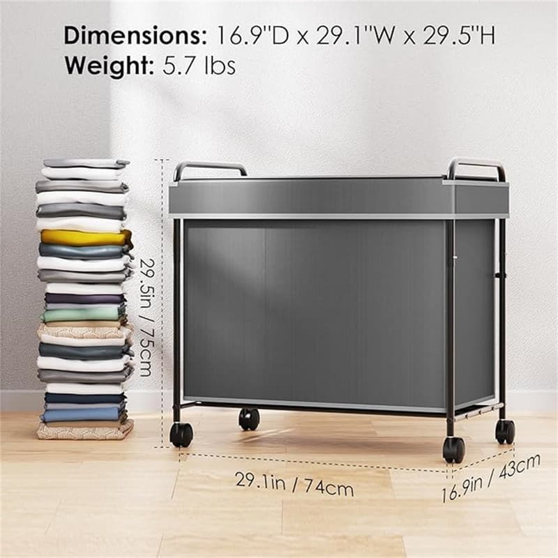 180L Large Laundry Hamper, 3 Bag Laundry Sorter - 29"L x 17"W x 29.5"H