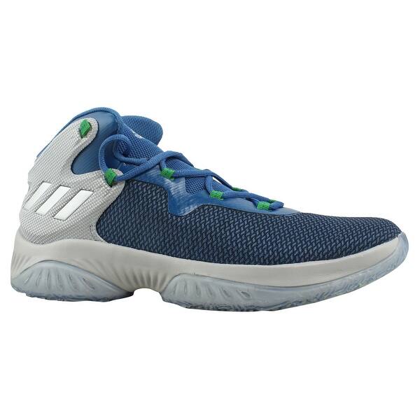 Shop Adidas Mens Explosive Bounce Blue Basketball Shoes Size 12
