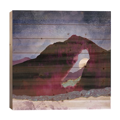 Desert Perspective Print On Wood by SpaceFrog Designs - Multi-Color