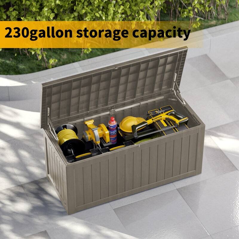 Outdoor Patio Storage Resin Lockable Deck Box