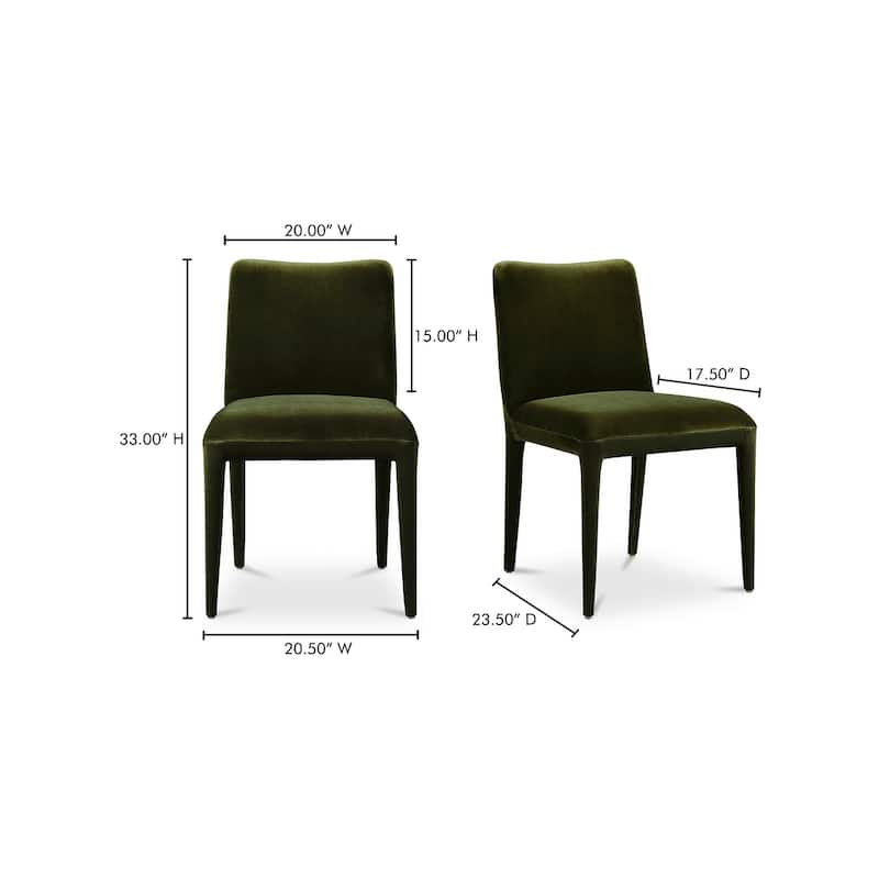 Aurelle Home Modern Upholstered Parson Dining Chair, Set of 2 - 20.5" W x 33" H x 23.5" D