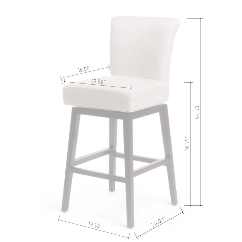 30.75 Inch Swivel Height Bar Stools, wood Frame,fabric Sponge cushion and Upholstered Barstools