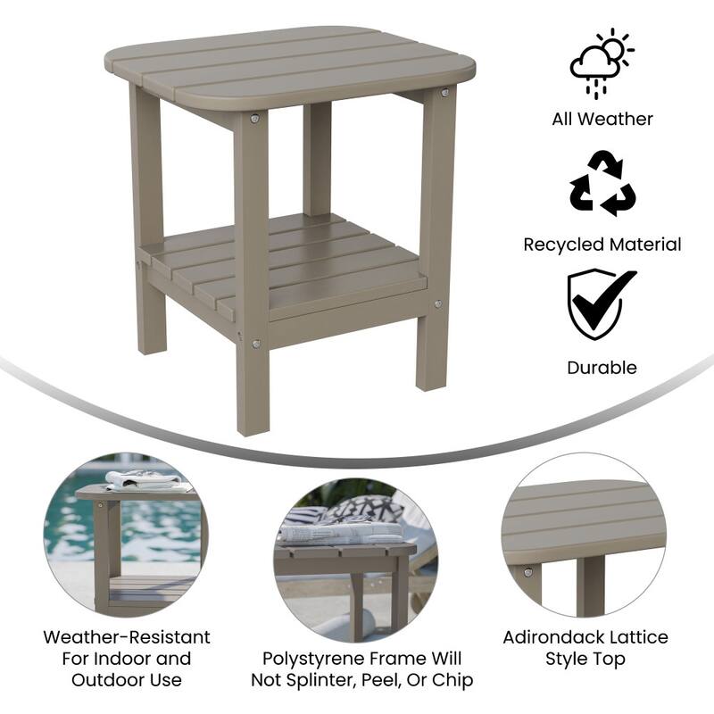 All-Weather Adirondack Style Patio Side Table