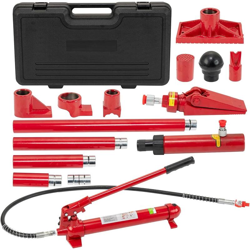 Power Hydraulic Jack Kit, Auto Body Frame Repair Kit, Storage Case, Large Capacity