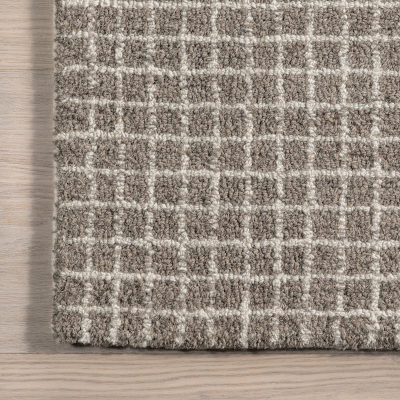 Nuloom Melrose Checked Wool Area Rug