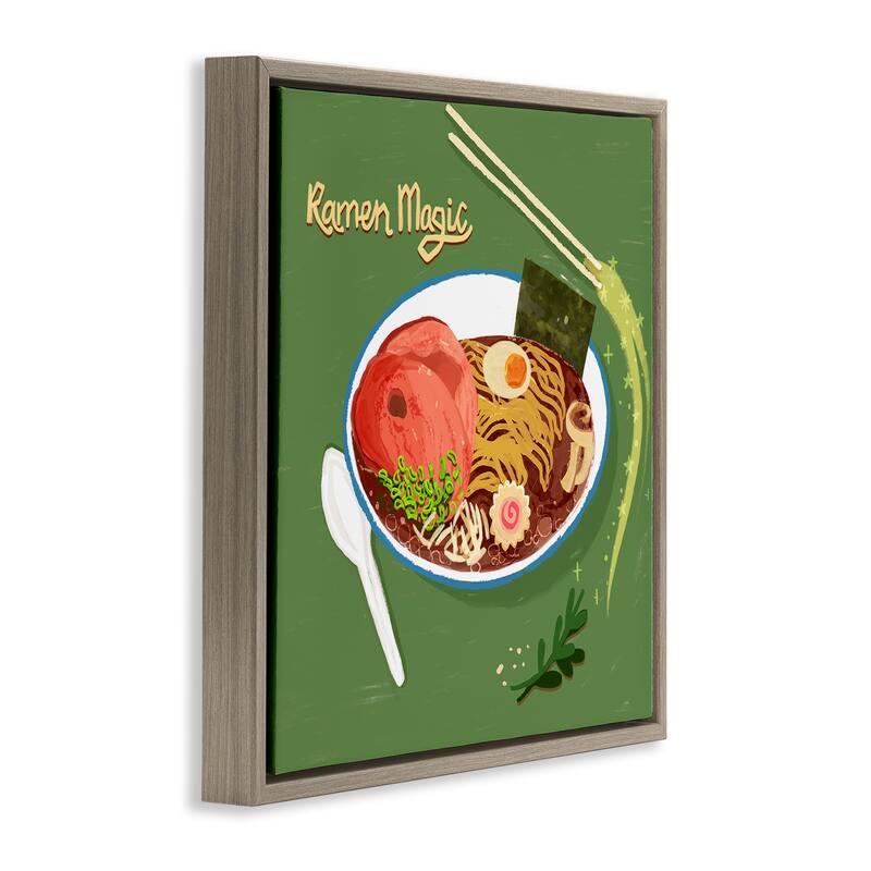 Stupell Ramen Magic International Meal Framed Floater Canvas Wall Art Design By Juliet Rose Philips