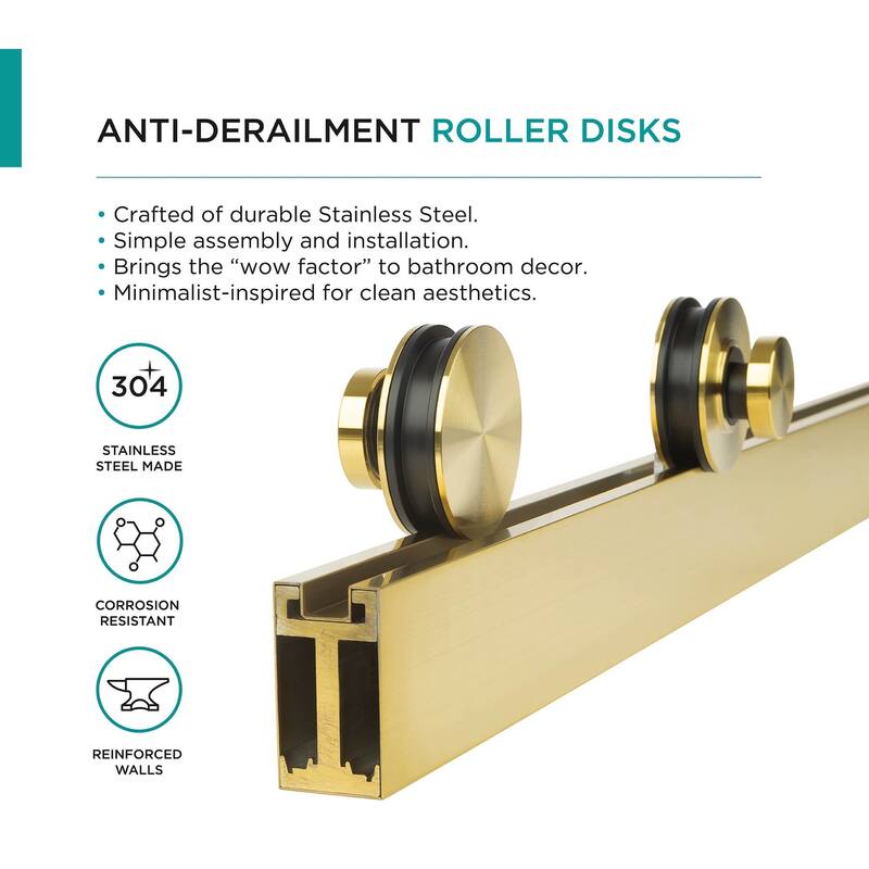 Fine Fixtures 60" Frameless Double Sliding Tub Door - 60" x 66"