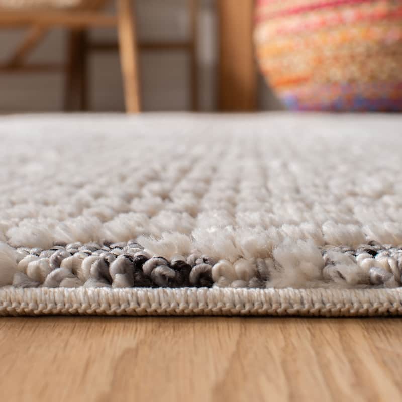 SAFAVIEH Marrakech Bohemian & Eclectic Waneta Oriental Ivory/Blue Polyester Rug
