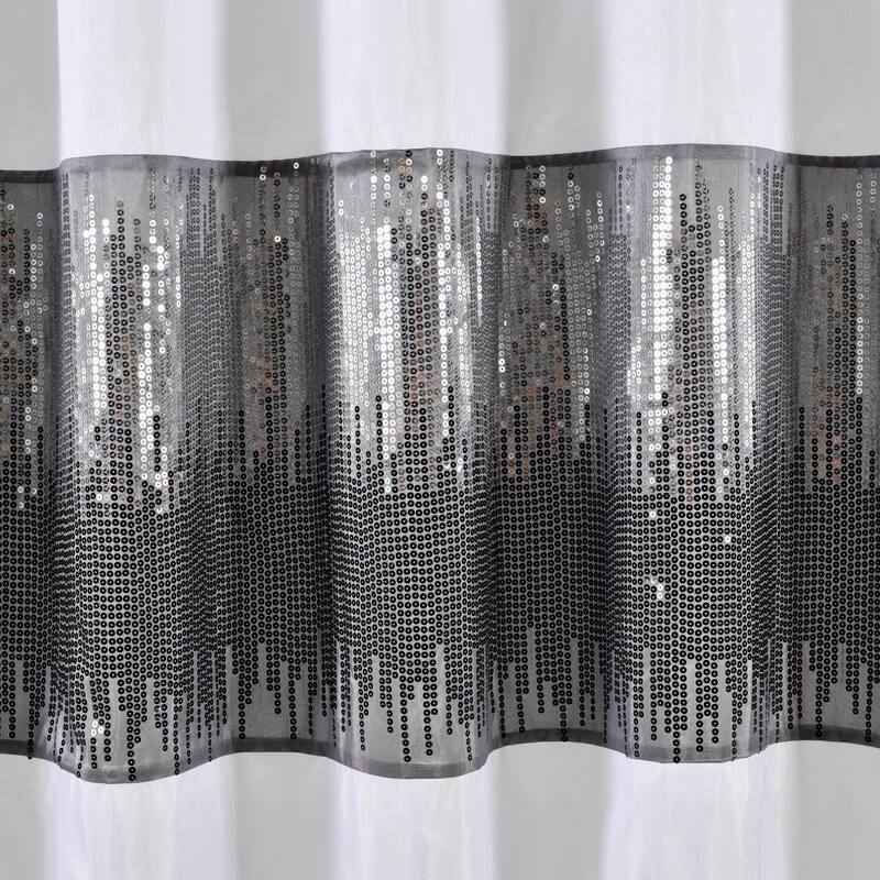 Silver Orchid Gregor Abstract Night Sky Two-tone Shower Curtain