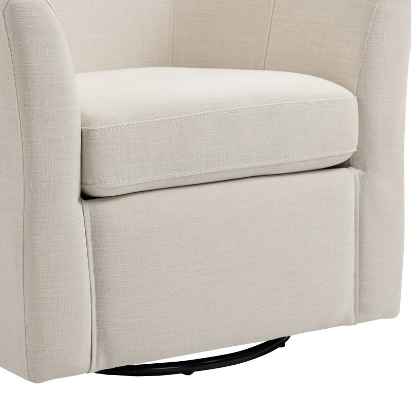 Swivel Accent Chair with Metal Base - 30.7"W x 29.9"H x 27.5"D