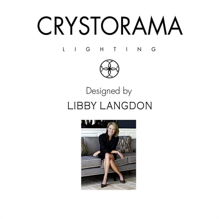 Libby Langdon for Crystorama Elliot 6 Light Polished Nickel Linear Chandelier - 48'' W x 6.79'' H x 11'' D