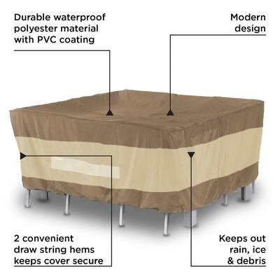 Anyweather quare Patio Table with Chairs Outdoor Cover - 9'9" x 12'2"