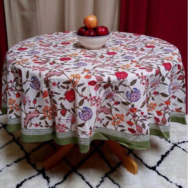 Shop Linen Tablecloth Rectangle 60x90 Round Square Green Red