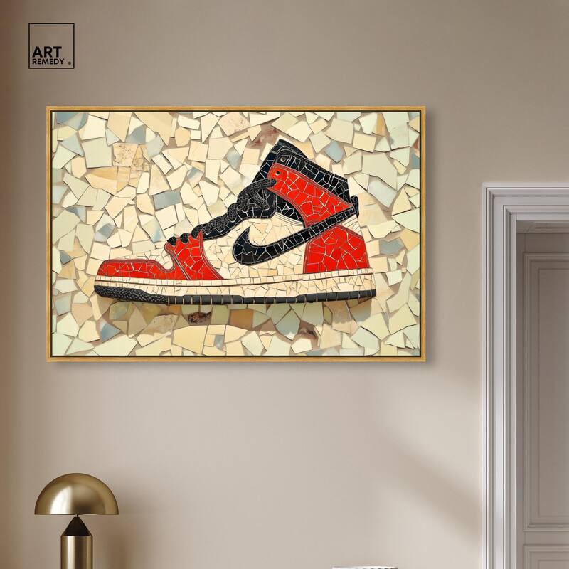 Mosaic Sneaker Canvas by Art Remedy