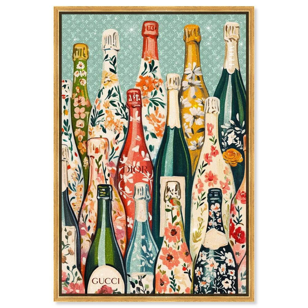 Floral Collection Bottles II Canvas by Art Remedy