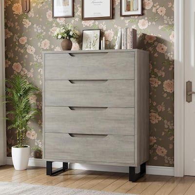 4 Drawers Wood Dressers, with Storage, 41.5"