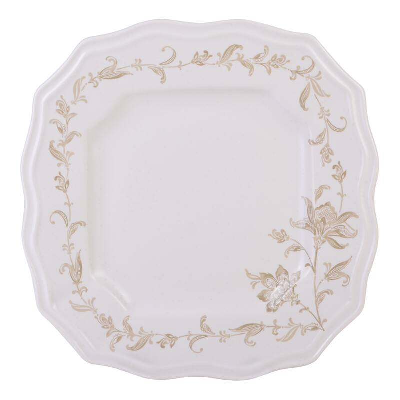 Batik Toile Taupe Porcelain 12 Pc Dinnerware Set