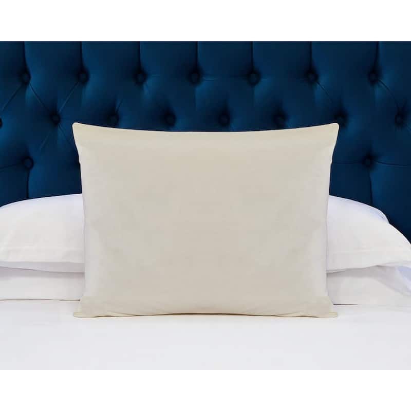 HomeRoots Cotton Wool Hypoallergenic King Size Bed Pillow - Ivory - Soft - King