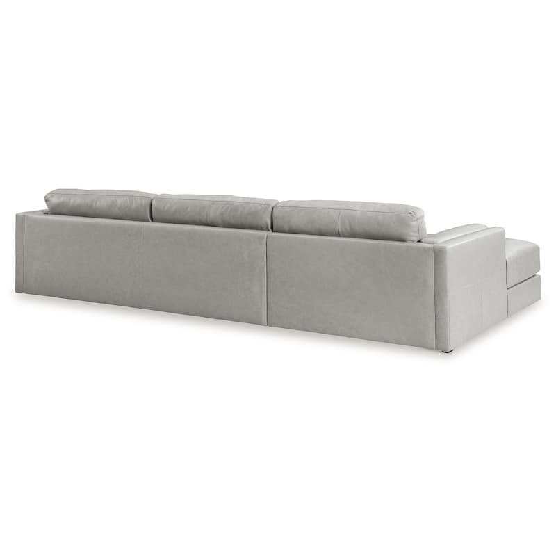 Signature Design by Ashley Amiata Gray 2-Piece Sectional with Chaise - 137"W x 68"D x 33"H