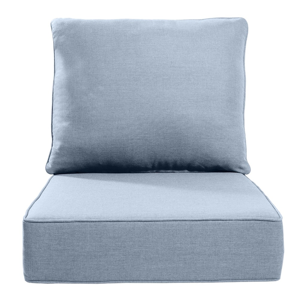 Pocassy 24"x24"x6" Thick Cushions Indoor/Outdoor Deep Seat Cushion