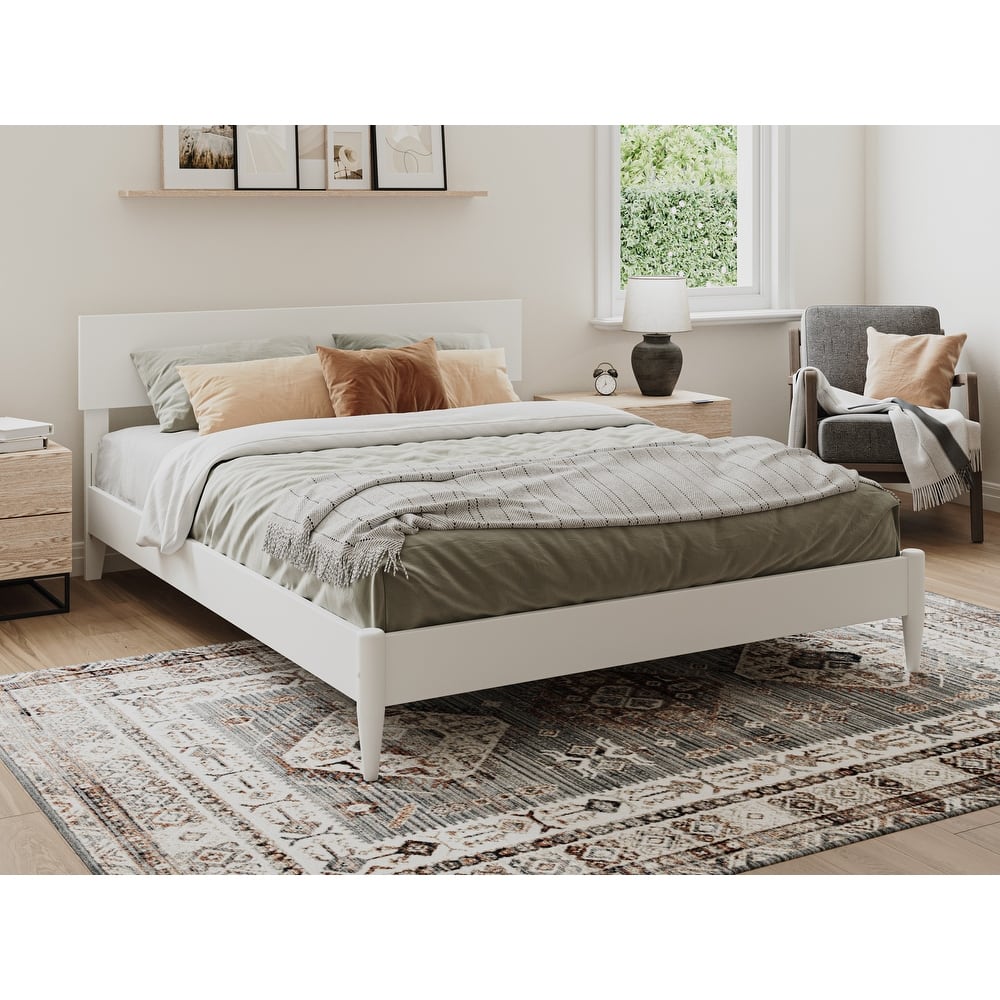 Aria Solid Wood Modern Low Profile Platform Bed