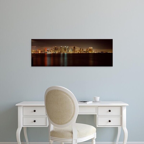 Easy Art Prints Panoramic Images's 'Buildings at the waterfront, San Diego, California, USA' Premium Canvas Art