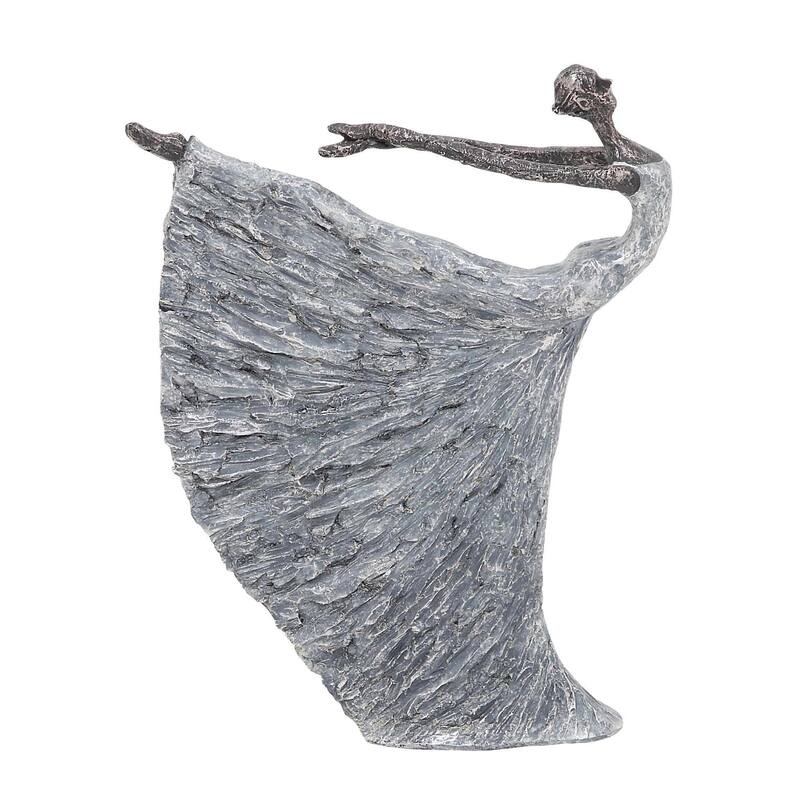 Polystone Dancer Decorative Sculpture - Gray - Roche River Decor
