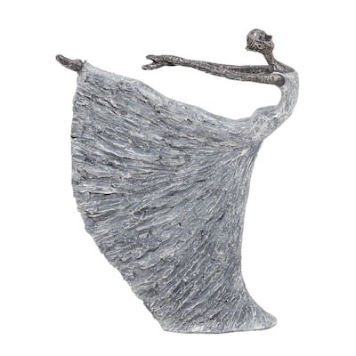 Polystone Dancer Decorative Sculpture - Gray - Roche River Decor