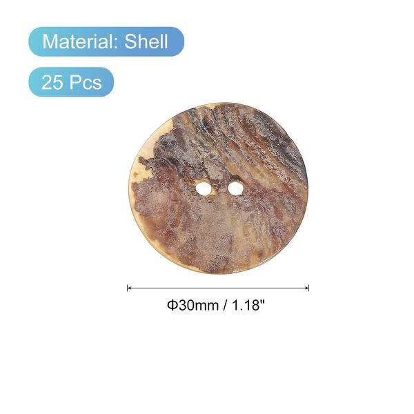 Natural Shell Button 2 Hole Mother of Pearl Buttons Sewing Buttons ...