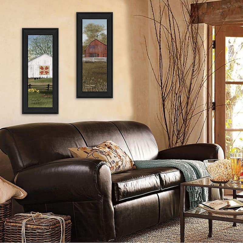 TrendyDecor4U Contemporary "Country Barns" 2-Piece Vignette by Billy Jacobs
