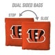 preview thumbnail 4 of 3, Cincinnati Bengals NFL Dual Sided Pro Stop & Slide Cornhole Bags