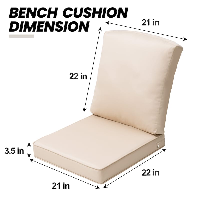 21 W x 22 D in. Deep Seat Outdoor Cushion Set by Crestlive Products