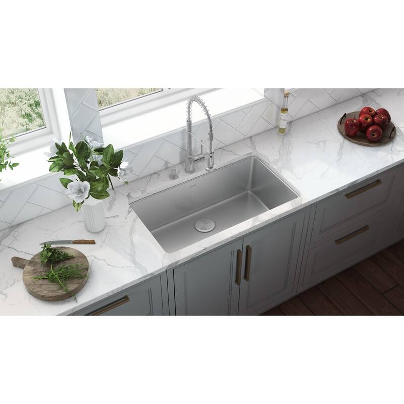 Ruvati 27-inch Undermount Kitchen Sink 16 Gauge Stainless Steel Single Bowl - RVM5927