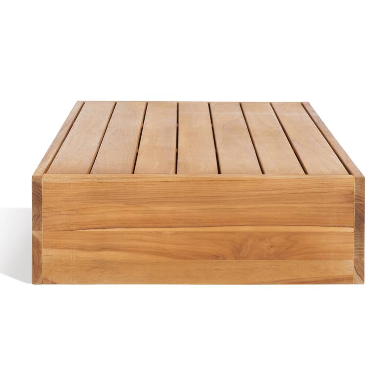 SAFAVIEH Couture Clella Brazilian Teak Coffee Table - 40 In. W x 24 In. D x 8 In. H - 40Wx24Dx8H