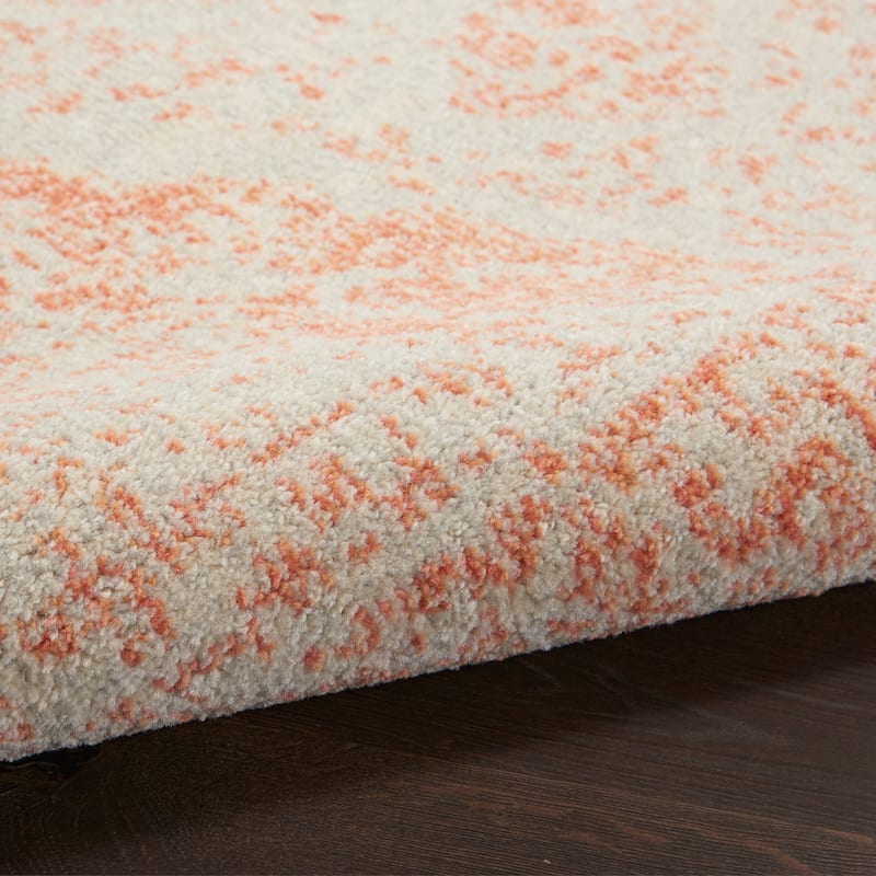 Nourison Tranquil Persian Medallion Pink/Ivory Area Rug