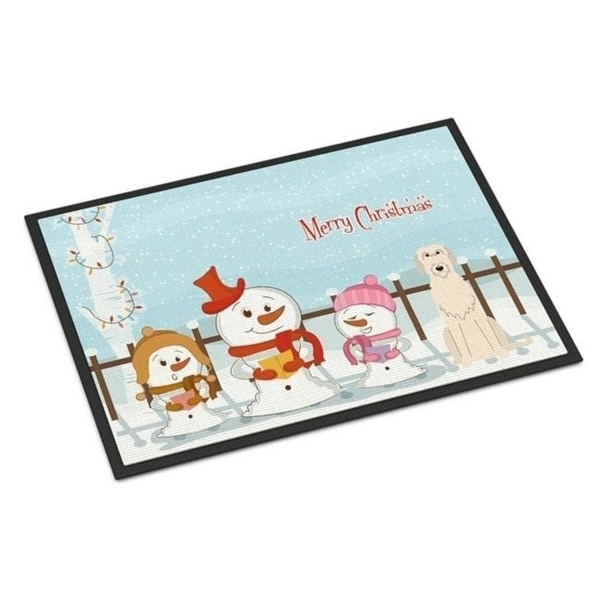 Carolines Treasures BB2396JMAT Merry Christmas Carolers Irish Wolfhound Indoor or Outdoor Mat 24 x 0.25 x 36 in.