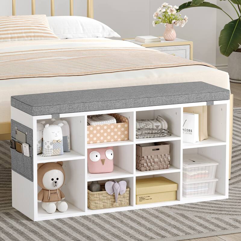 Shoe Storage Bench Cubby Organizer for Entryway