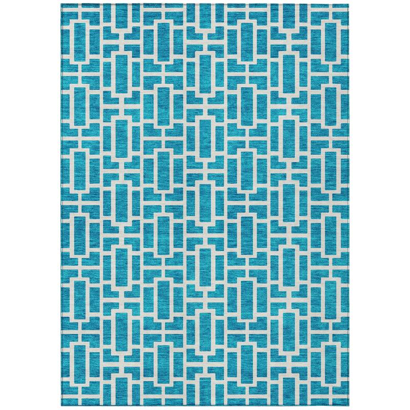 Machine Washable Indoor/ Outdoor Chantille Contemporary Geo Rug
