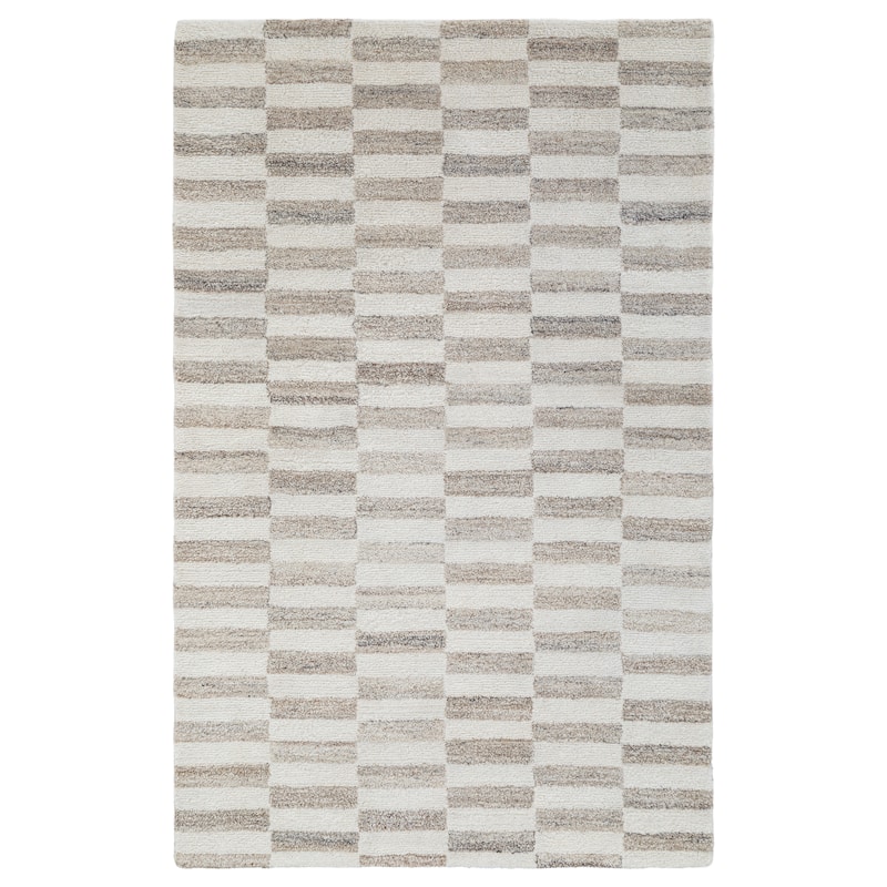 Terra by Obeetee Dunes Steps Neutral Rug - Lavender/Ivory - 3' x 5'