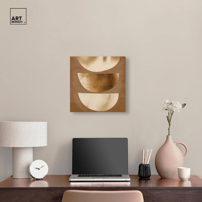 Golden Crescents I Canvas by Art Remedy, Gallery Wrapped