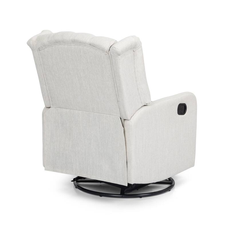 360° Rotation Lounge Chair with Classic Style for Living Room or Bedroom, Lever-Control Recliner for Reading & Relaxation
