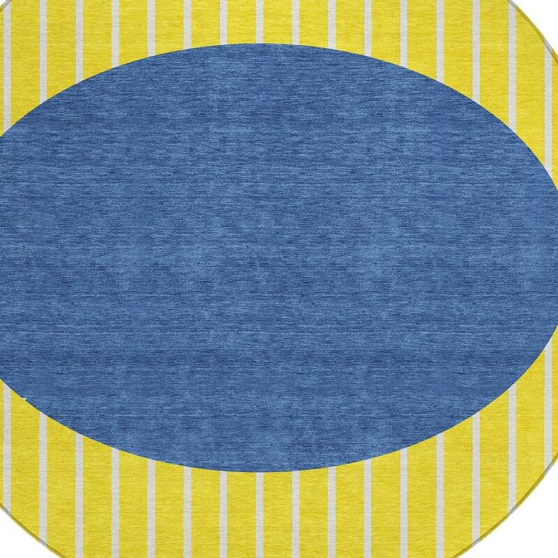 HomeRoots Striped Transitional Rectangle Outdoor Rug