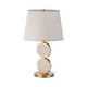 preview thumbnail 8 of 8, New Age Double Circle Gold Alabaster Desk Lamp, Night Stand Nordic Bedroom Table Light