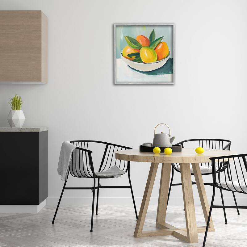 Stupell Bowl of Citrus Fruit Framed Giclee Art Design By Walker Noble