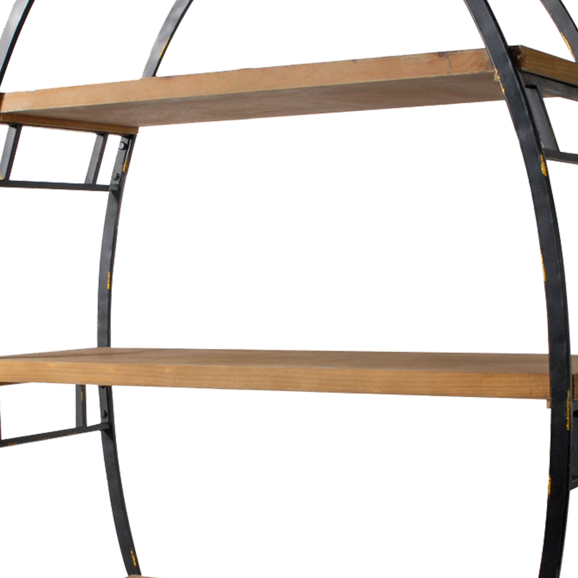 Shop Black Friday Deals On Modish Oval Shaped Bookshelf Black And Brown On Sale Overstock 19587676