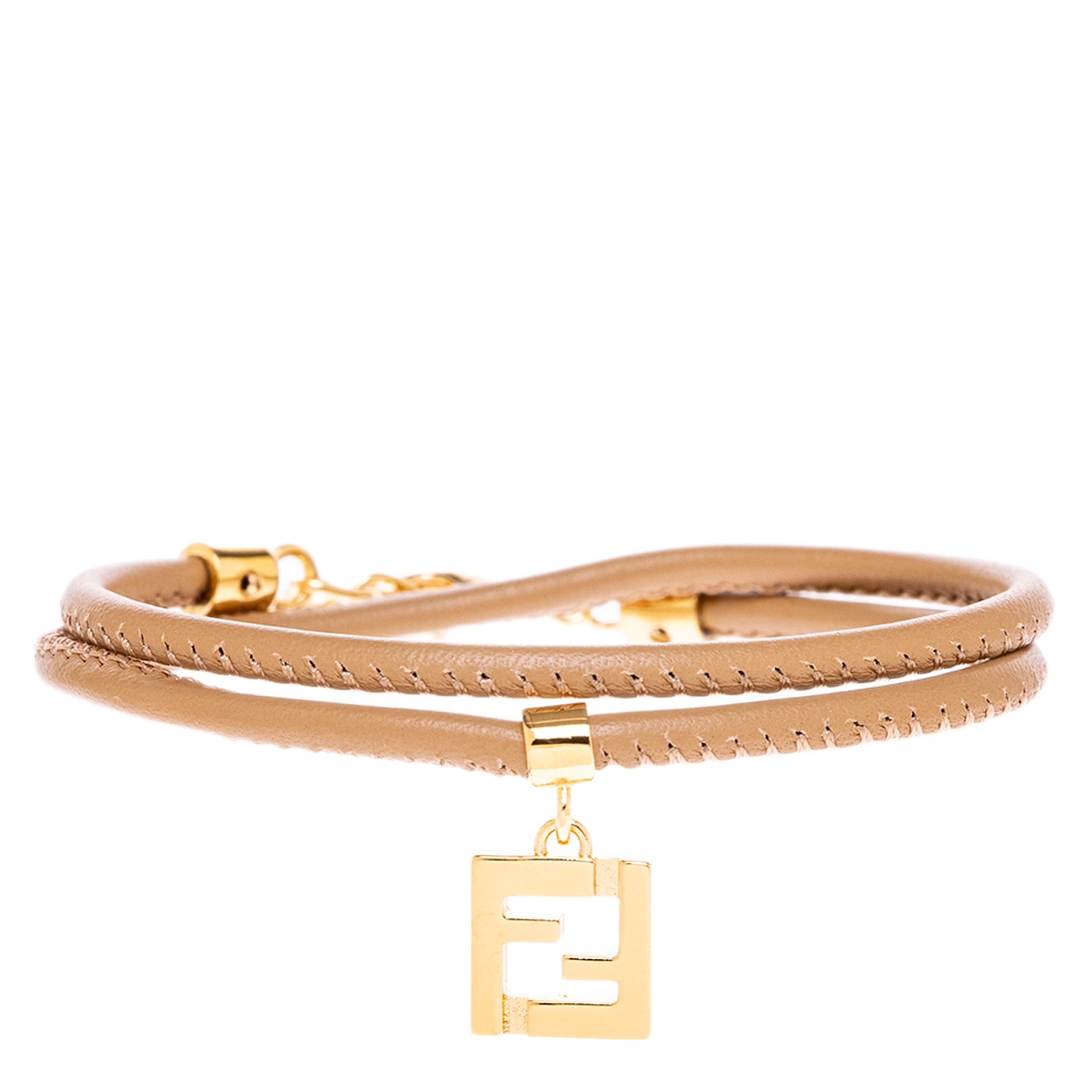 Fendi Forever Bracelet - Gold and Beige - Overstock - 43828732
