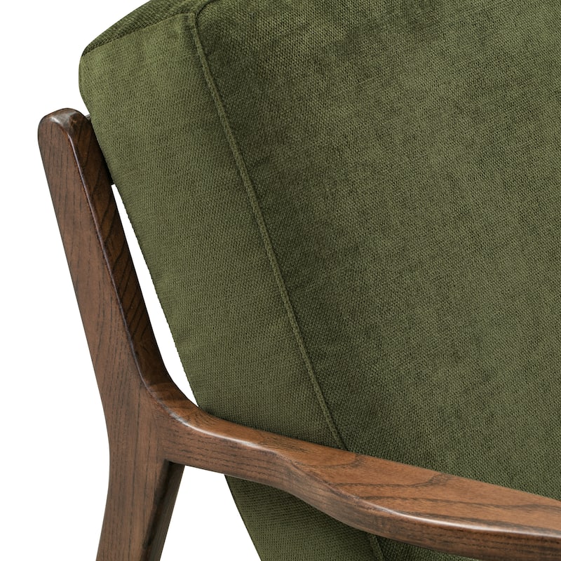 Poly & Bark Verity 25" Fabric Lounge Chair - Solid Wood Frame