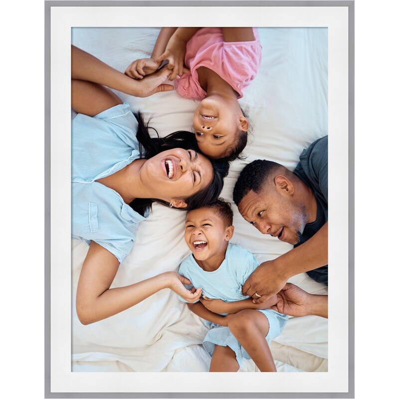 Maya Picture Frame, Photo Frame - 18x24 - Maya White Silver