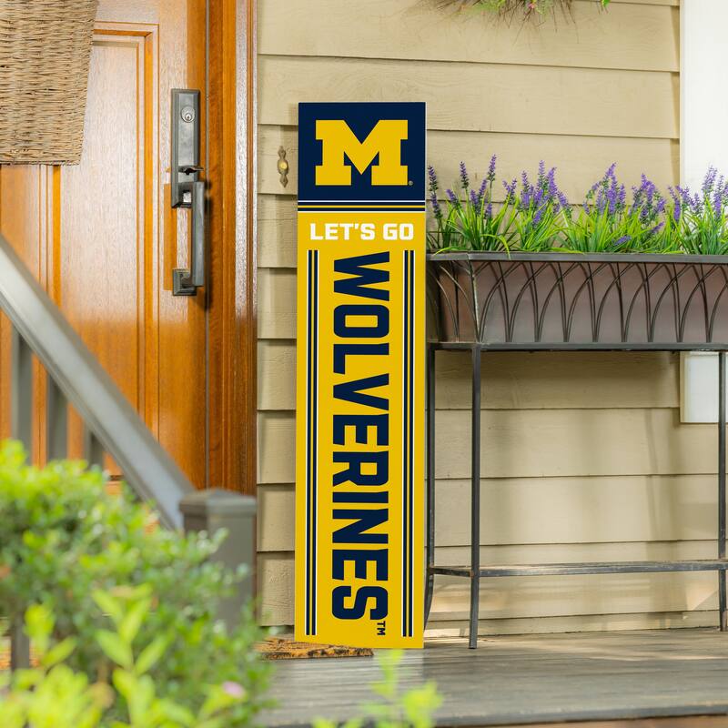 47" Double Sided Seasonal Porch Leaner, University Of Michigan - 47" x 11.25"