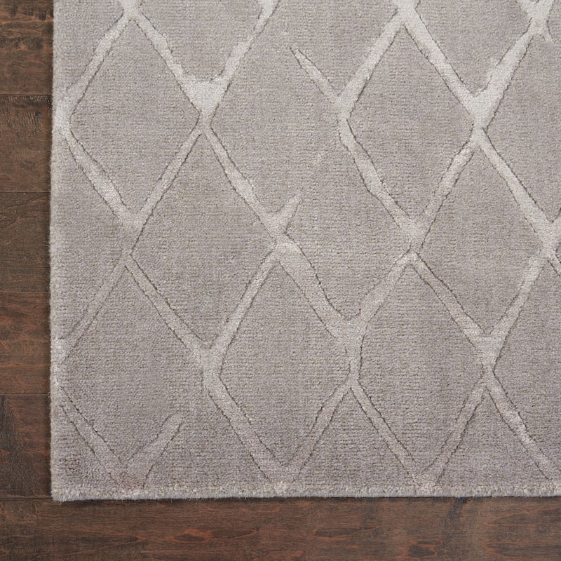 Nourison Twilight Contemporary Geometric Trellis Area Rug